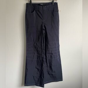 Silence + Noise Contrast Stitch Dark Navy Cargo Utility Stule Boot Cut Flare